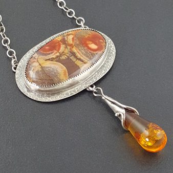 birds eye rhyolite amber necklace 4