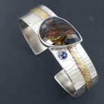 Pietersite Sapphire Cuff Michele Grady