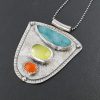 Druzy Chalcedony Carnelian Pendant