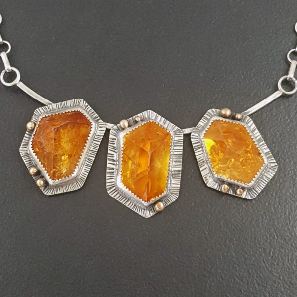 citrine cluster necklace Michele Grady