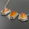 citrine cluster necklace