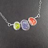 mini stone cluster necklace