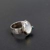 rainbow moonstone blue topaz ring
