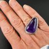amethyst ring square band