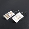 heart dog tag earrings