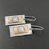 heart dog tag earrings