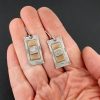 heart dog tag earrings