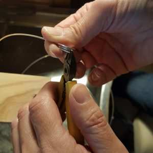 how to make mixed metal mini shield earrings Michele Grady