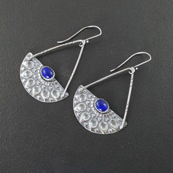 mandala earrings with lapis michele grady