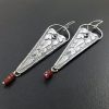 garnet vintage die earrings