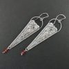 garnet vintage die earrings michele grady