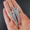 garnet vintage die earrings