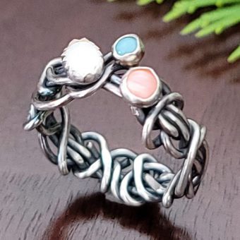 Opal Grapevine Ring Size 6