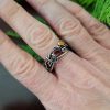 Garnet Grapevine Ring Size 7.5
