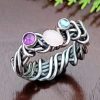 Rose Quartz Grapevine Ring Size 9.5