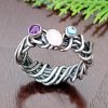 Rose Quartz Grapevine Ring Size 9.5