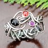 Black Onyx Grapevine Ring Size 8.5