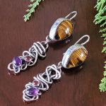 Tiger eye grapevine earrings Michele Grady