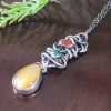 honey tiger eye grapevine necklace