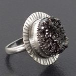black druzy ring