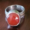 rose cut red agate ring Michele Grady