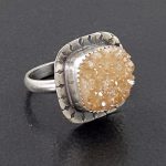 champagne druzy ring