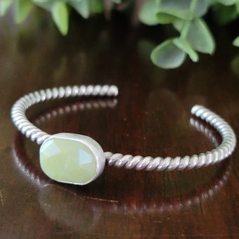olive jade stacking cuff