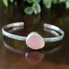 rose quartz stacking cuff