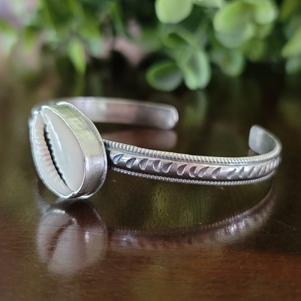 cowrie shell stacking cuff