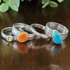 Turquoise Stacking Rings Size 8.5