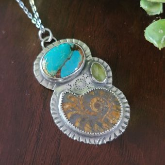 Turquoise and Ammonite Necklace