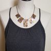 mixed metal bib necklace