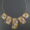 mixed metal bib necklace Michele Grady