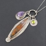amethyst sage charm necklace
