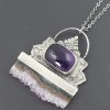 amethyst slice necklace