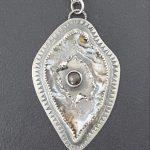 Occa Agate Druzy and Silver Obsidian Necklace