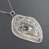 Occa Agate Druzy and Silver Obsidian Necklace