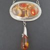 birds eye rhyolite amber necklace 1