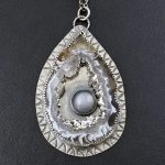 Occa Agate Silver Moonstone Pendant Michele Grady