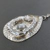 Occa Agate Silver Moonstone Pendant