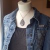 Occa Agate Silver Moonstone Pendant