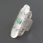 Chrysoprase Mandala Saddle Ring