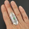 Chrysoprase Mandala Saddle Ring Michele Grady
