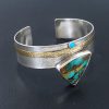 turquoise in bronze cuff
