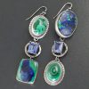 Azurite Malachite Sapphire Earrings Michele Grady