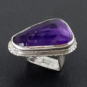 amethyst ring square band Michele Grady