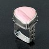 pink opal ring square band
