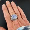 druzy geode half ring
