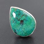 chrysocolla ring square band
