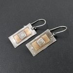 heart dog tag earrings